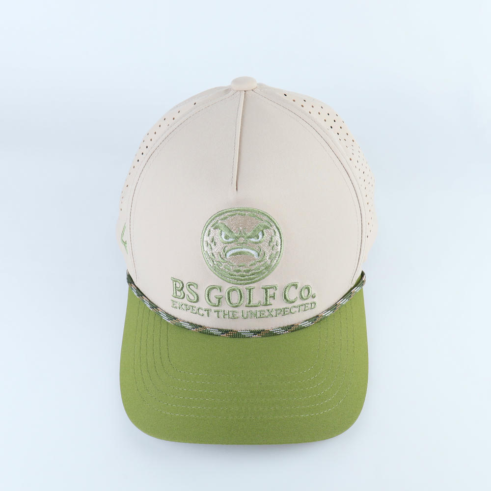 Custom laser perforated golf cap
